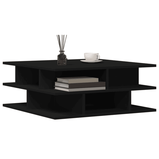 Mesa de Centro, Mesa baixa, 70x70x29 cm madeira processada preto