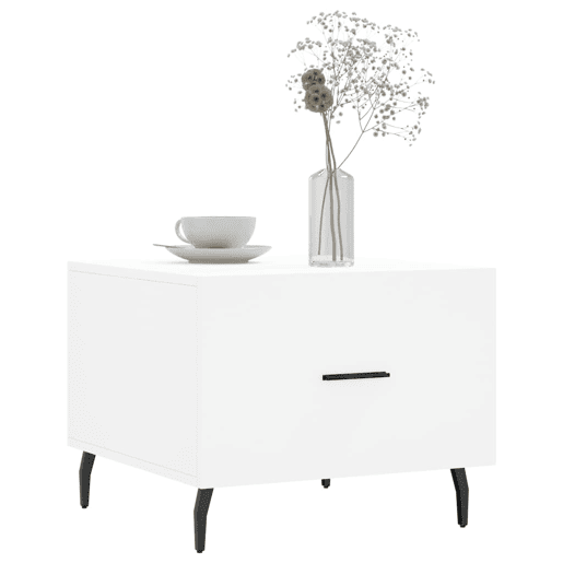Mesa de Centro, Mesa baixa, 50x50x40 cm derivados de madeira branco