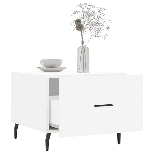 Mesa de Centro, Mesa baixa, 50x50x40 cm derivados de madeira branco