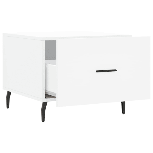 Mesa de Centro, Mesa baixa, 50x50x40 cm derivados de madeira branco