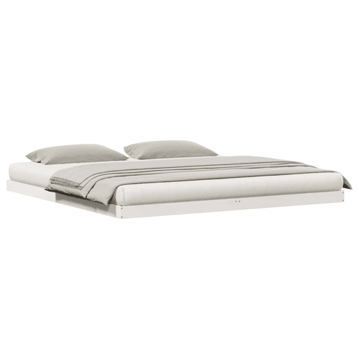 Estrutura de Cama de casal simple de chão Branco 213.5 x 104 x 9 cm