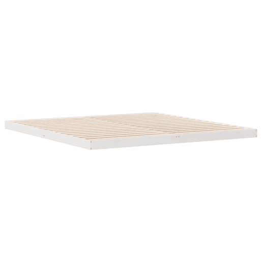 Estrutura de Cama de casal simple de chão Branco 213.5 x 104 x 9 cm