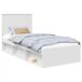 Estructura de cama individual para adultos Estructura de cama individual para adultos Blanco