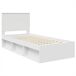 Estructura de cama individual para adultos Estructura de cama individual para adultos Blanco