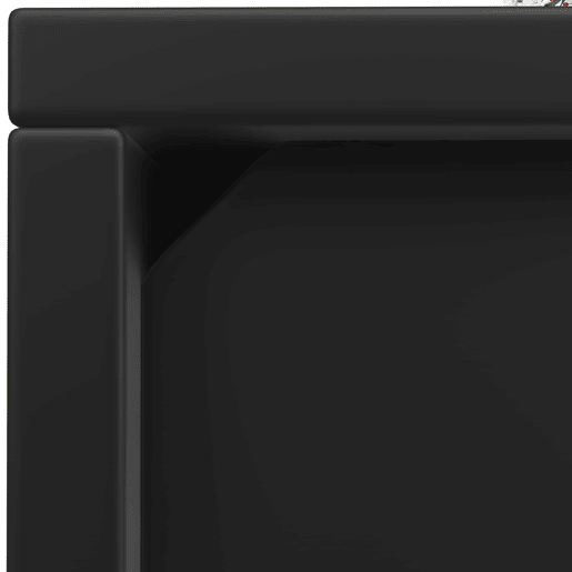 Cômoda, 120x40x75 cm - Moderna, com luz LED, 6 gavetas, porta de armazenamento, cor preta