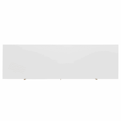 Aparador moderno com prateleiras reguláveis - 3 portas em forma de U - puxadores e base em metal - Branco