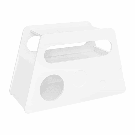 Mesa auxiliar 81x33x51,5 cm - Design moderno, com rodas, segura e arredondada - Branca