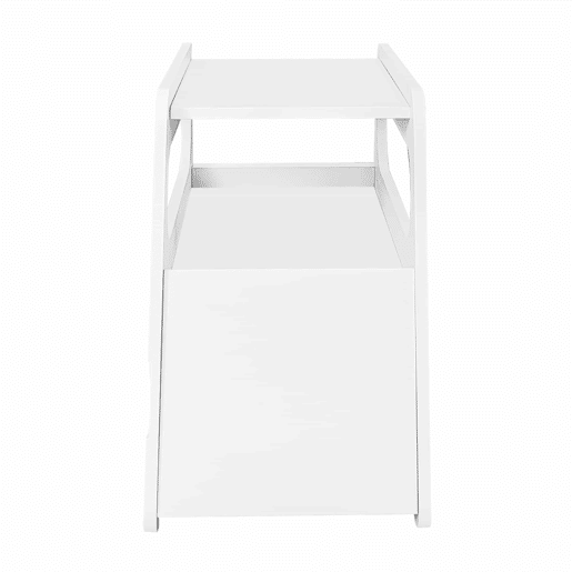 Mesa auxiliar 81x33x51,5 cm - Design moderno, com rodas, segura e arredondada - Branca