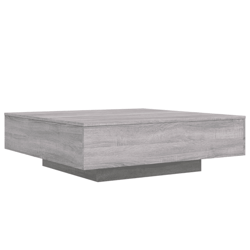 Mesa de Centro, Mesa baixa, 100x100x31 cm derivados madeira cinzento sonoma