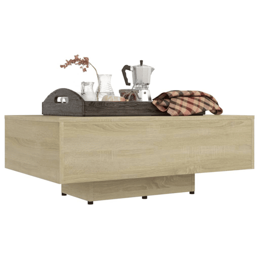 Mesa de Centro, Mesa baixa, 85x55x31 cm contraplacado carvalho sonoma
