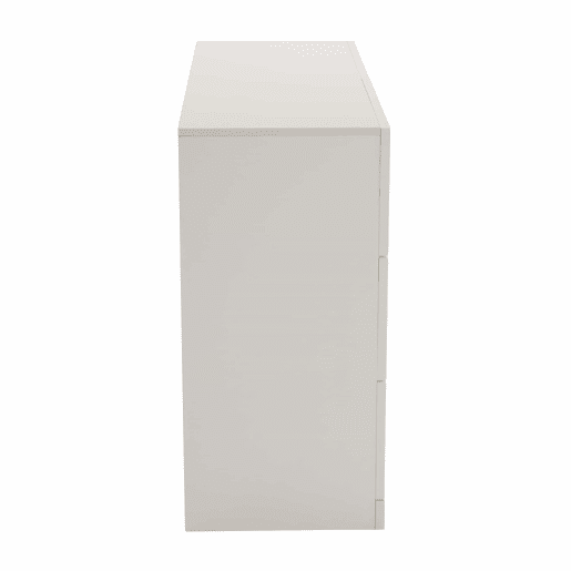 Aparador moderno - 6 portas com puxadores metálicos - Branco