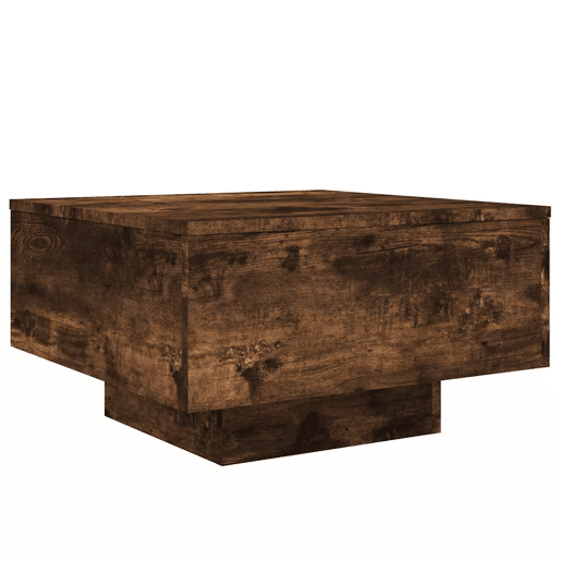 Mesa de Centro, Mesa baixa, 55x55x31 cm derivados de madeira carvalho fumado