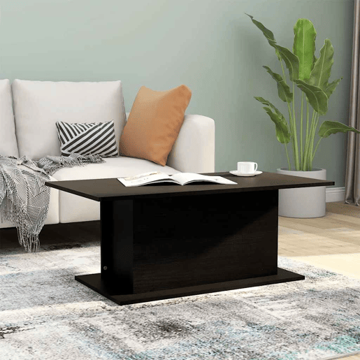 Mesa de Centro, Mesa baixa, 102x55,5x40 cm derivados de madeira preto