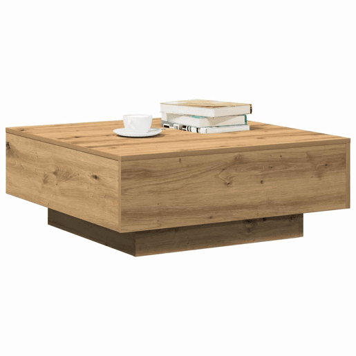 Mesa de Centro, Mesa baixa, Carvalho Artesanal 80 x 80 x 31 cm
