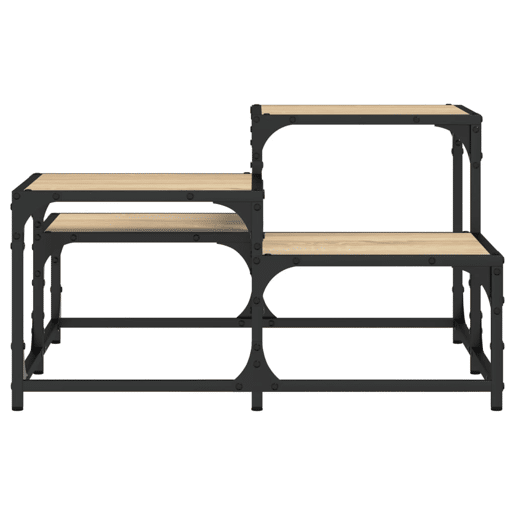 Mesa de Centro, Mesa baixa, 68x68x40 cm derivados de madeira carvalho sonoma