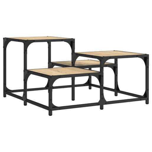 Mesa de Centro, Mesa baixa, 68x68x40 cm derivados de madeira carvalho sonoma
