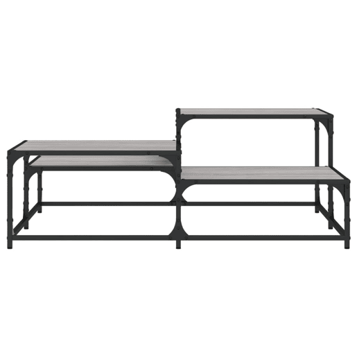 Mesa de Centro, Mesa baixa, 107x107x40 cm derivados de madeira cinza sonoma