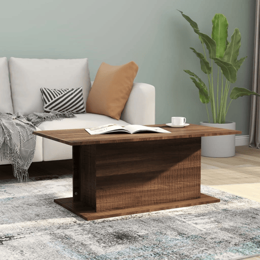 Mesa de Centro, Mesa baixa, derivados de madeira carvalho castanho