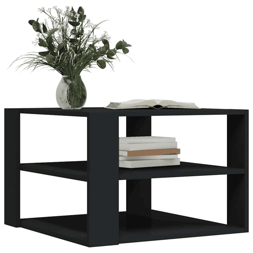 Mesa de Centro, Mesa baixa, 58x58x40 cm derivados de madeira preto