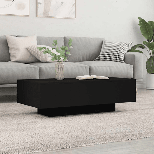 Mesa de Centro, Mesa baixa, 100x49,5x31 cm derivados de madeira preto