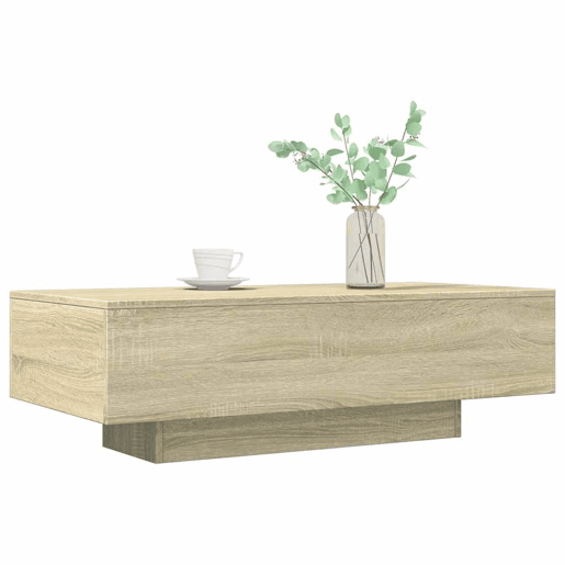 Mesa de Centro, Mesa baixa, 100x49,5x31 cm derivados madeira carvalho sonoma