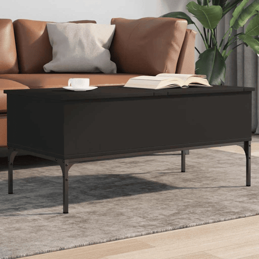Mesa de Centro, Mesa baixa, 100x50x45 cm derivados de madeirametal preto