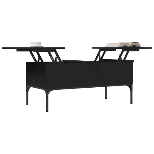 Mesa de Centro, Mesa baixa, 100x50x45 cm derivados de madeirametal preto