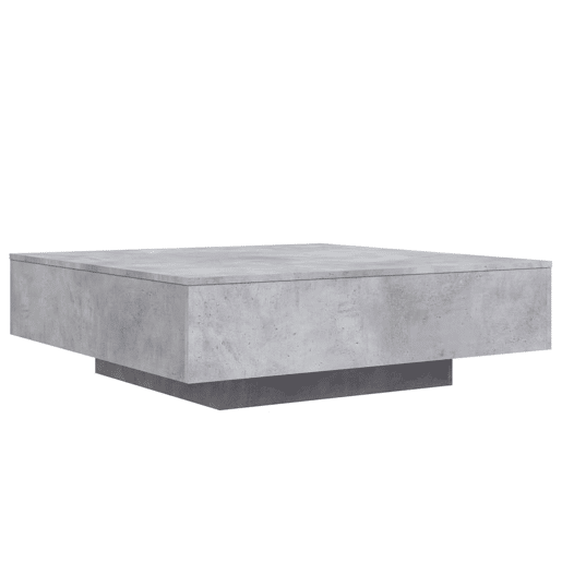 Mesa de Centro, Mesa baixa, 100x100x31 cm derivados de madeira cinza-cimento