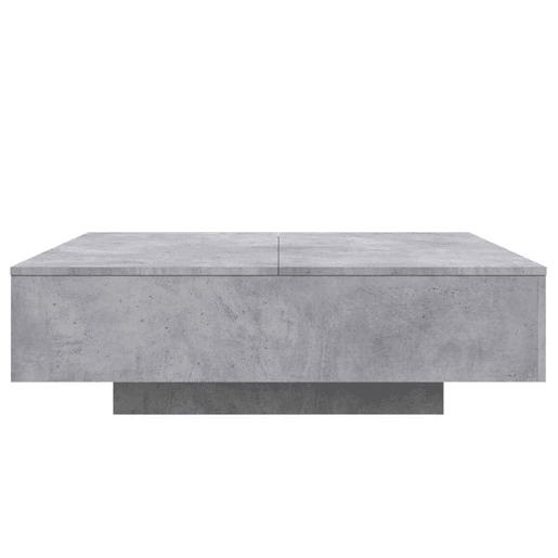 Mesa de Centro, Mesa baixa, 100x100x31 cm derivados de madeira cinza-cimento