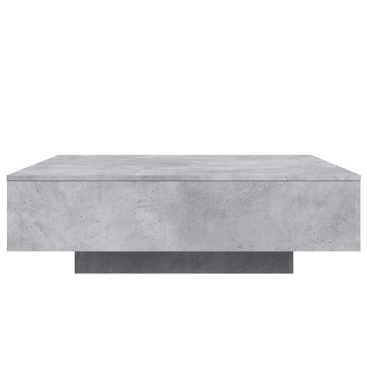 Mesa de Centro, Mesa baixa, 100x100x31 cm derivados de madeira cinza-cimento