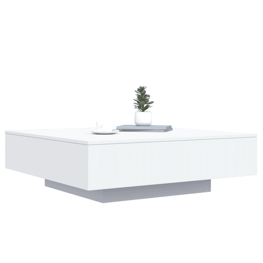 Mesa de Centro, Mesa baixa, 100x100x31 cm derivados de madeira branco