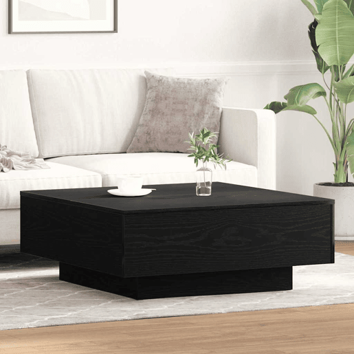 Mesa de Centro, Mesa baixa, Carvalho Preto 80 x 80 x 31 cm