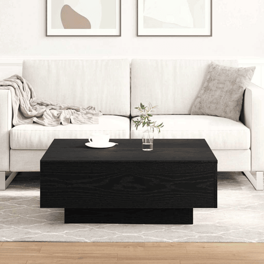 Mesa de Centro, Mesa baixa, Carvalho Preto 80 x 80 x 31 cm