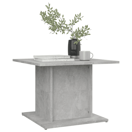 Mesa de Centro, Mesa baixa, 55,5x55,5x40 cm derivados madeira cinza-cimento