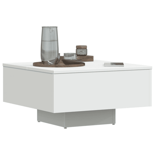 Mesa de Centro, Mesa baixa, 60x60x31,5 cm derivados de madeira branco