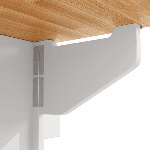 Ilha de cozinha 120x73x93 cm - Móvel com rodas, prateleira ajustável, 2 portas, 5 gavetas, branco