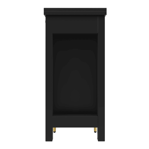 Armário buffet, barra giratória extensível - MDF - Com várias arrumações - Preto