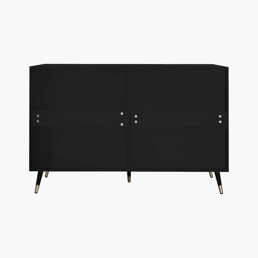 Aparador, cómoda moderna - 6 gavetas - aglomerado de partículas - Preto