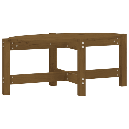Mesa de Centro, Mesa baixa, 87x48x35 cm madeira de pinho maciça castanho-mel