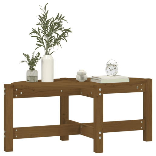 Mesa de Centro, Mesa baixa, 87x48x35 cm madeira de pinho maciça castanho-mel