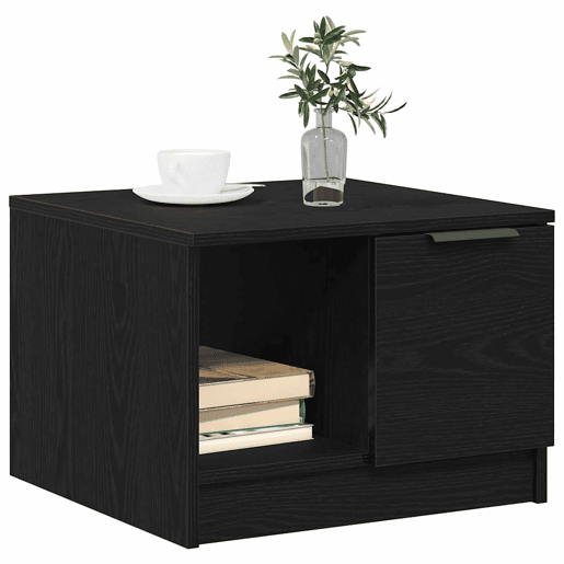 Mesa de Centro, Mesa baixa, with Drawer Carvalho preto 50 x 50 x 36 cm