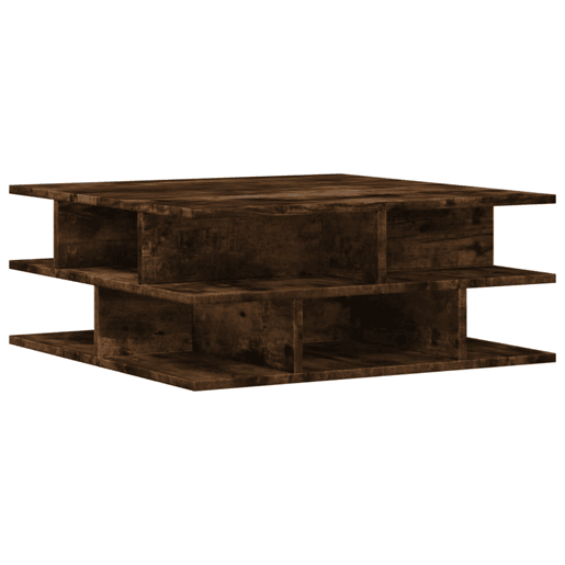 Mesa de Centro, Mesa baixa, 70x70x29 cm derivados de madeira carvalho fumado