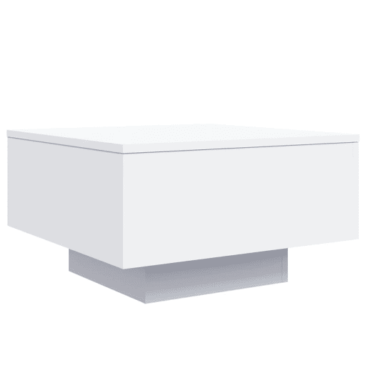 Mesa de Centro, Mesa baixa, 55x55x31 cm derivados de madeira branco