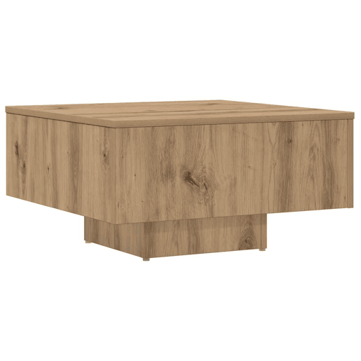 Mesa de Centro, Mesa baixa, 60x60x31,5cm derivados madeira carvalho castanho