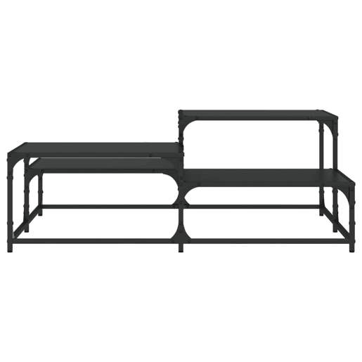 Mesa de Centro, Mesa baixa, 107x107x40 cm derivados de madeira preto