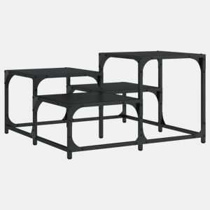 Mesa de Centro, Mesa baixa, 68x68x40 cm derivados de madeira preto