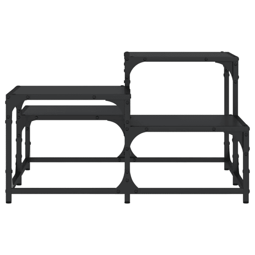 Mesa de Centro, Mesa baixa, 68x68x40 cm derivados de madeira preto
