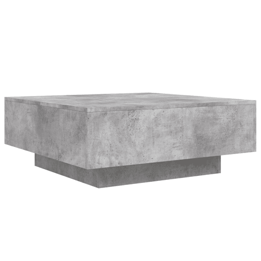 Mesa de Centro, Mesa baixa, 80x80x31 cm contraplacado cinzento cimento
