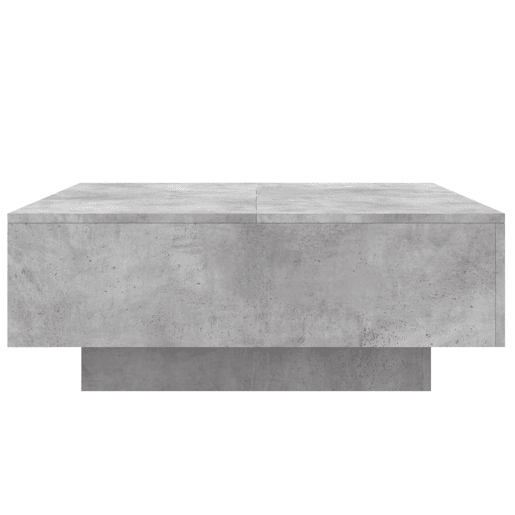 Mesa de Centro, Mesa baixa, 80x80x31 cm contraplacado cinzento cimento