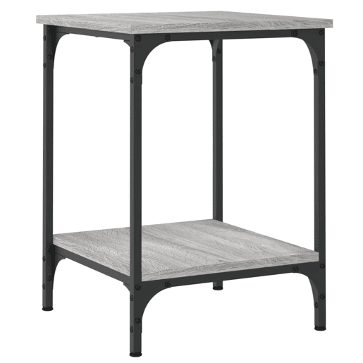 Mesa de Centro, Mesa baixa, 40x40x55 cm derivados de madeira cinzento sonoma